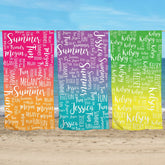 Lofaris Personalized Gradient And Name Summer Beach Towel